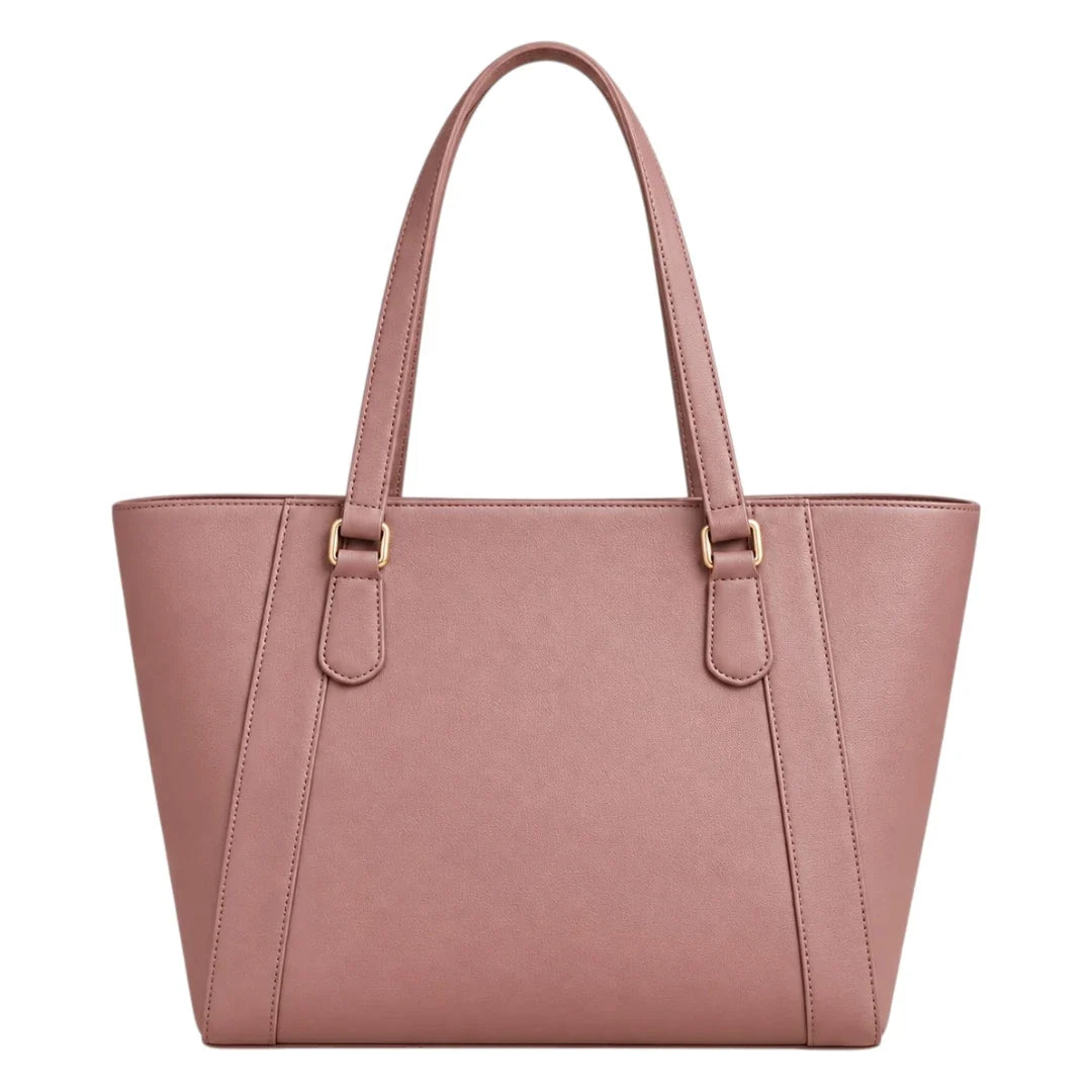 Totony Dusty Pink Women’s Tote Handbags – Faux Leather Everyday Shoulder Bag