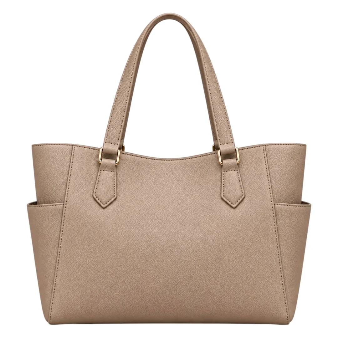 Totony Taupe Women’s Tote Handbags – Faux Leather Shoulder Carry Everyday Bag