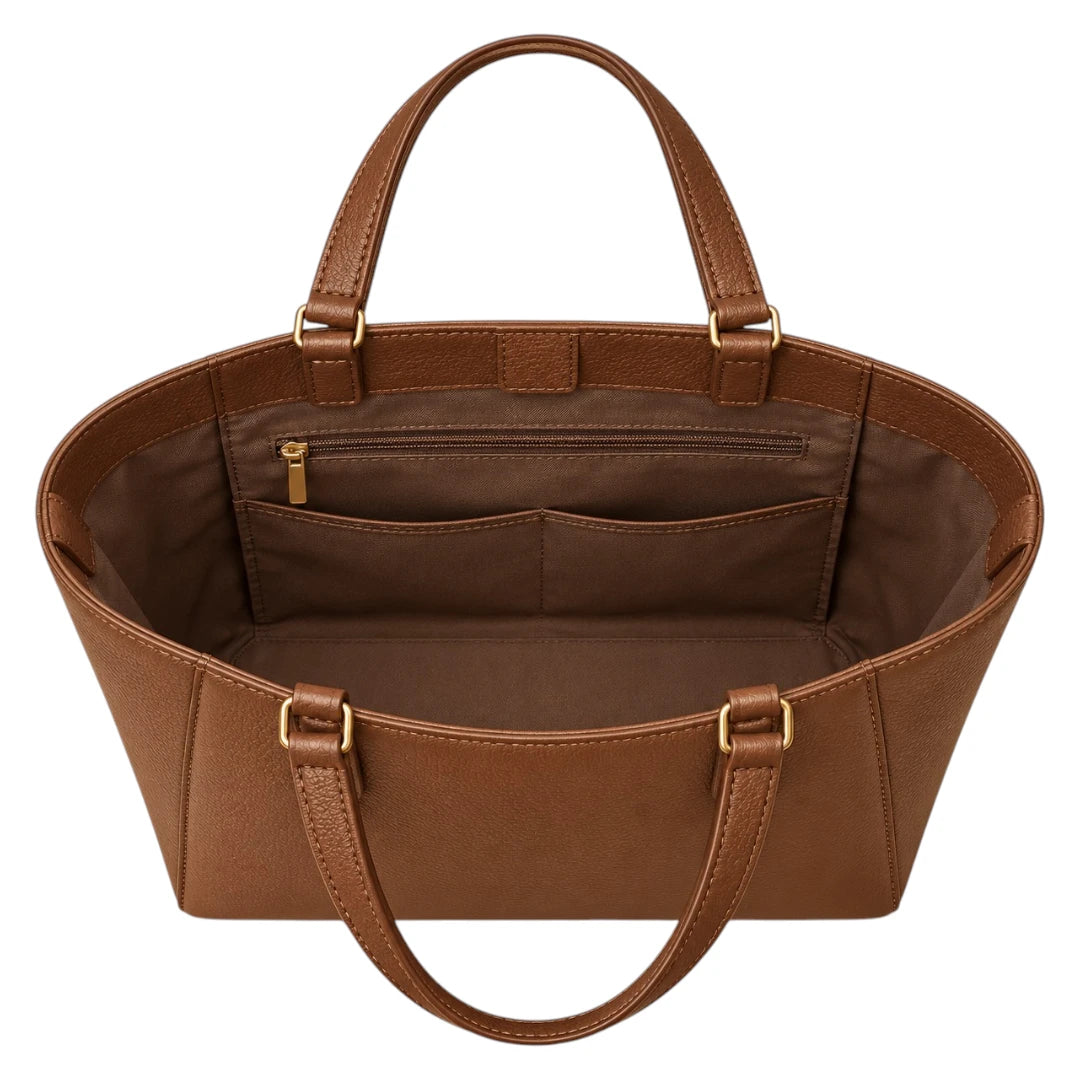 Totony Brown Women’s Satchel Handbags – Faux Leather Everyday Shoulder Tote