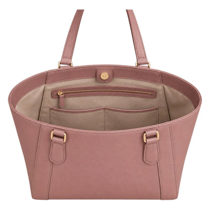 Totony Dusty Pink Women’s Tote Handbags – Faux Leather Everyday Shoulder Bag