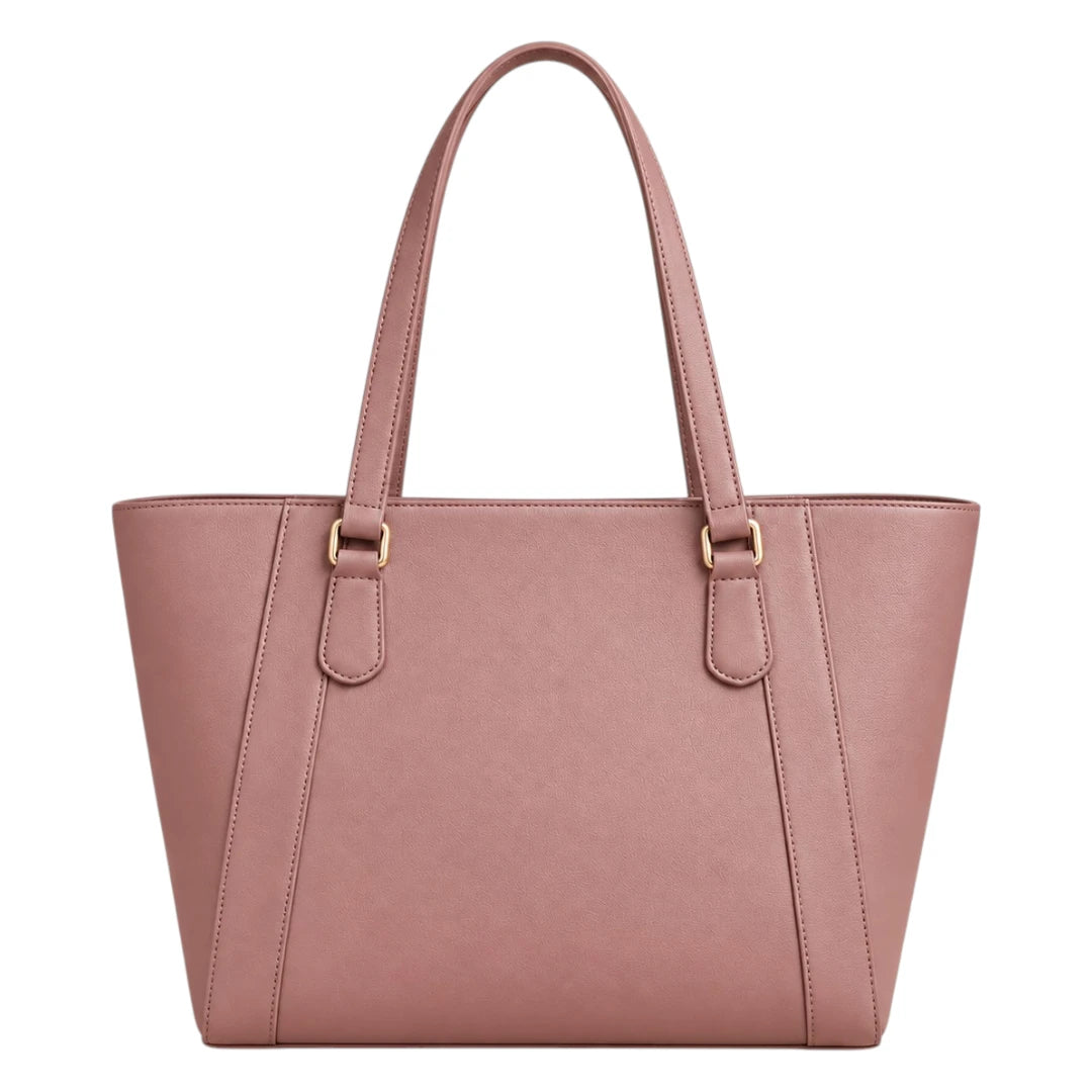 Totony Dusty Pink Women’s Tote Handbags – Faux Leather Everyday Shoulder Bag