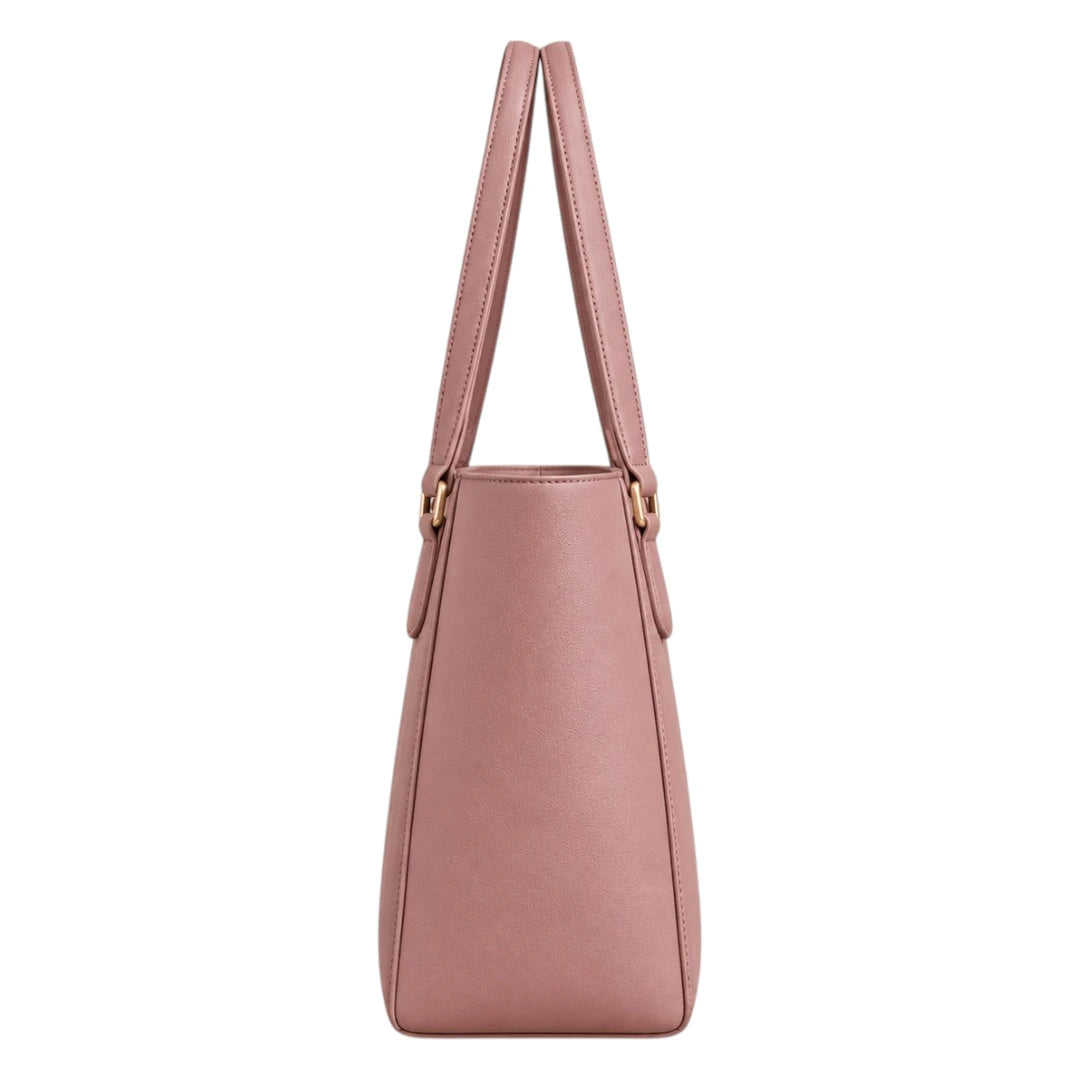 Totony Dusty Pink Women’s Tote Handbags – Faux Leather Everyday Shoulder Bag