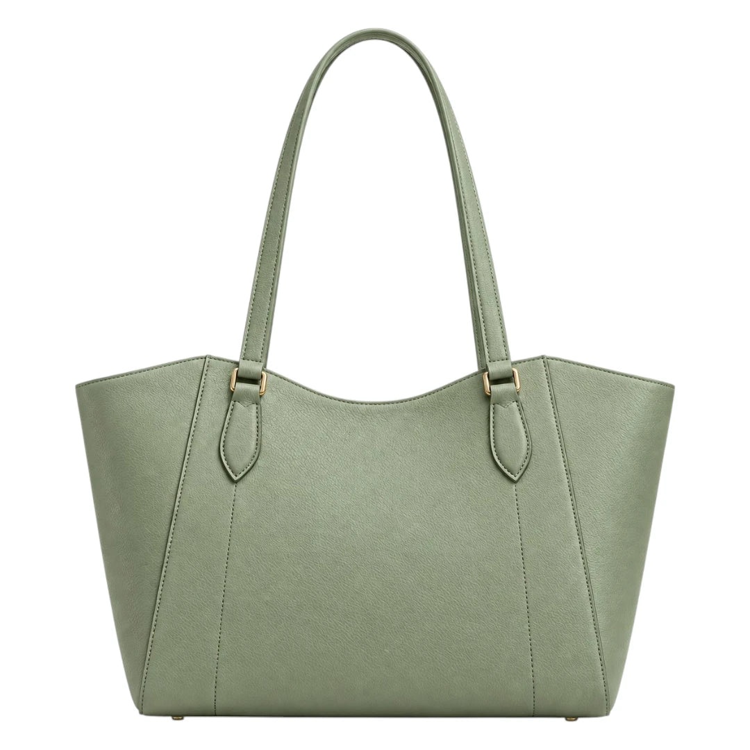 Totony Sage Green Women’s Tote Handbags – Faux Leather Structured Shoulder Bag