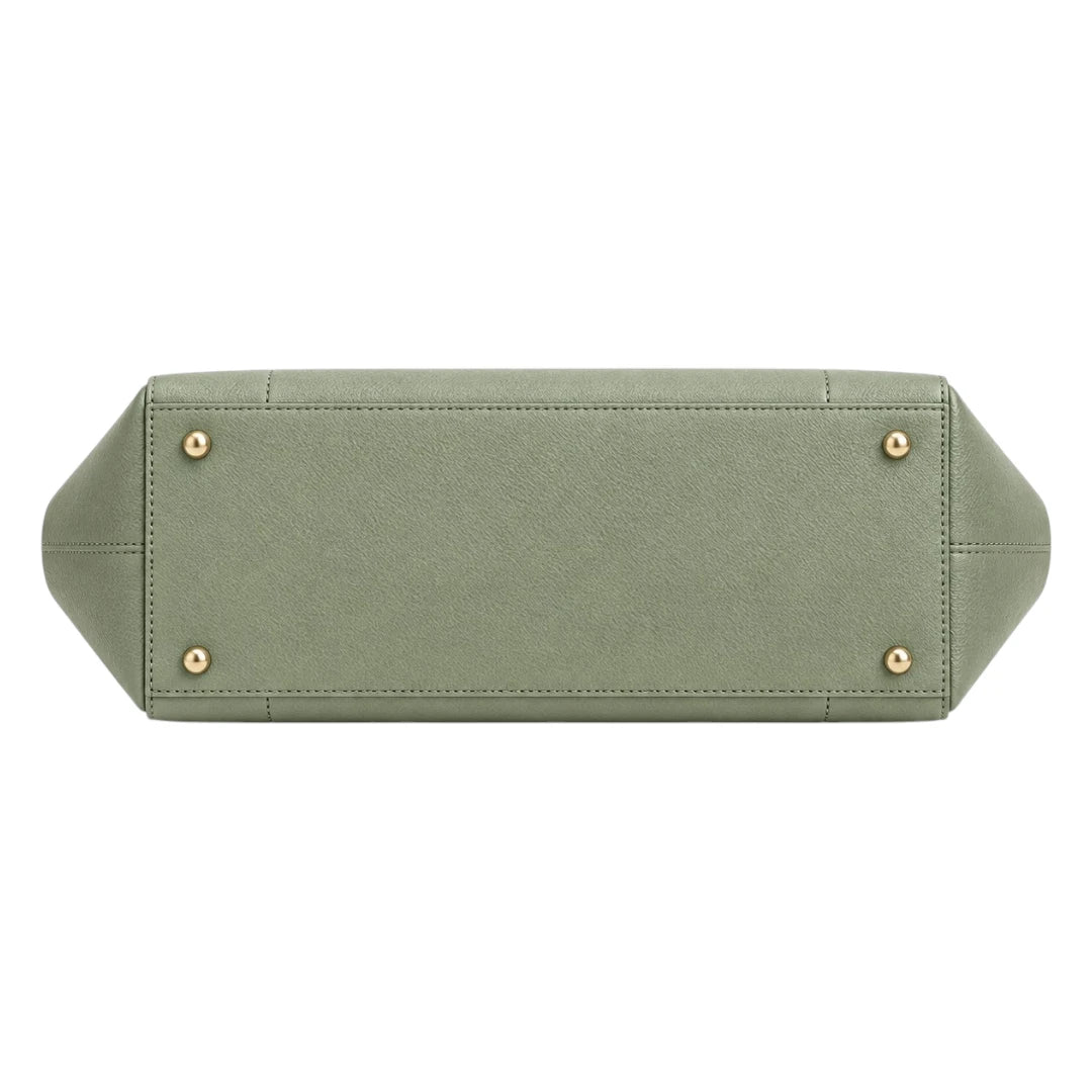 Totony Sage Green Women’s Tote Handbags – Faux Leather Structured Shoulder Bag