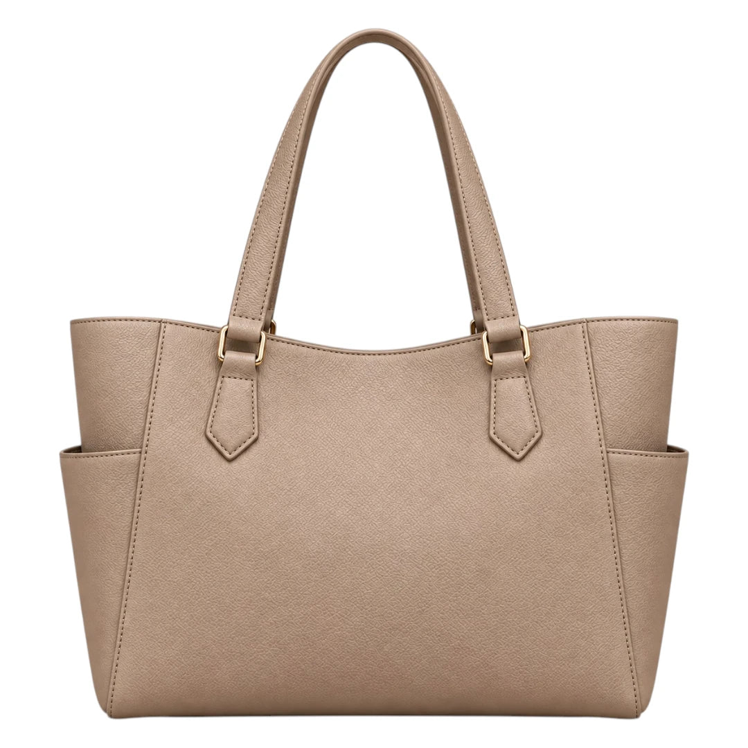 Totony Taupe Women’s Tote Handbags – Faux Leather Shoulder Carry Everyday Bag