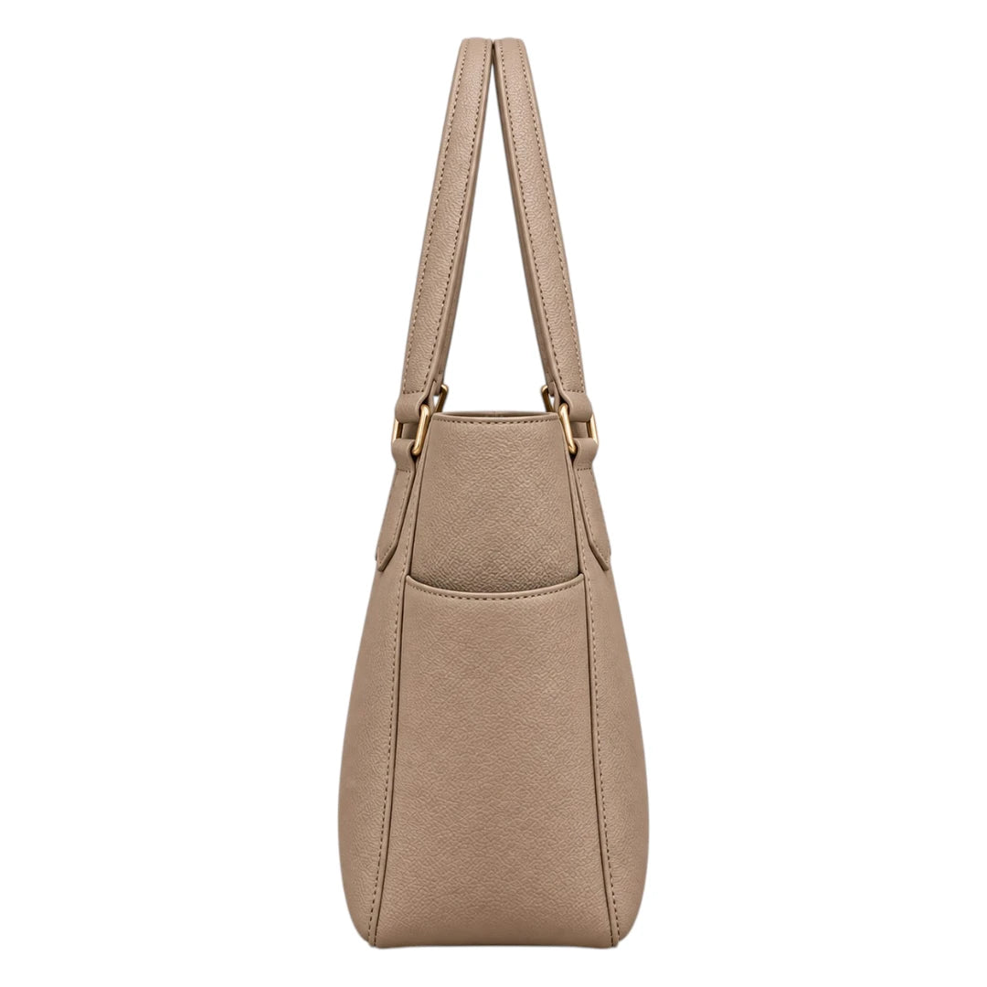 Totony Taupe Women’s Tote Handbags – Faux Leather Shoulder Carry Everyday Bag