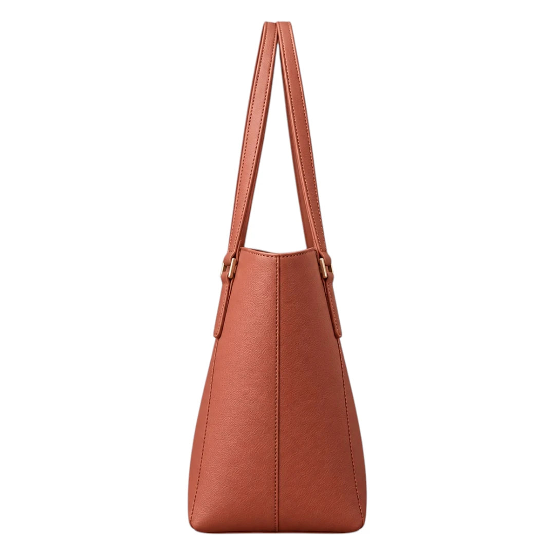 Totony Terracotta Women’s Tote Handbags – Faux Leather Structured Everyday Bag